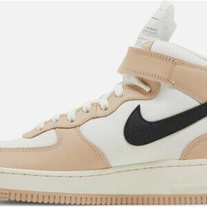 NIKE AIR FORCE 1 MID '07 LX SHIMMER/BLACK-PALE IVORY-COCONUT MILK